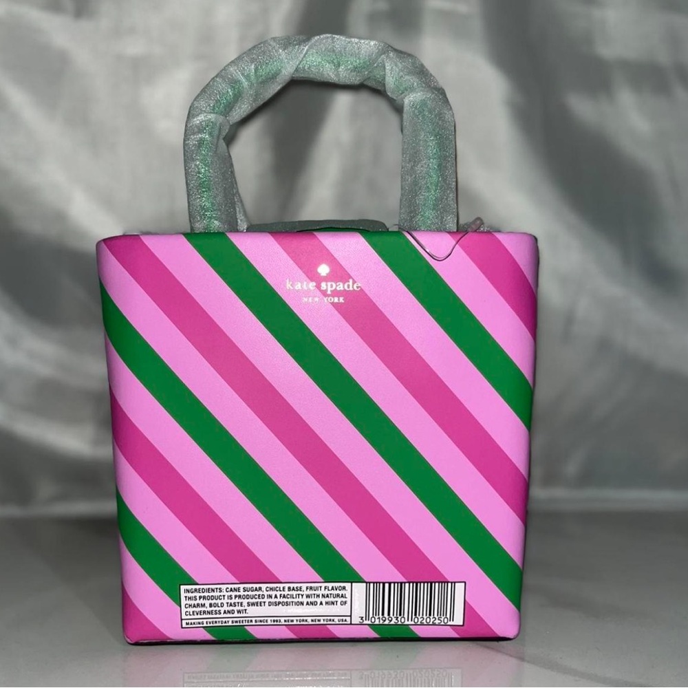 Kate Spade Pink and Green Striped Handbag - Picture 2 of 5